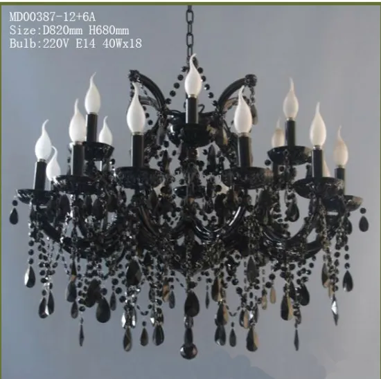 Modern K9 Crystal Big hotel Candle Chandelier