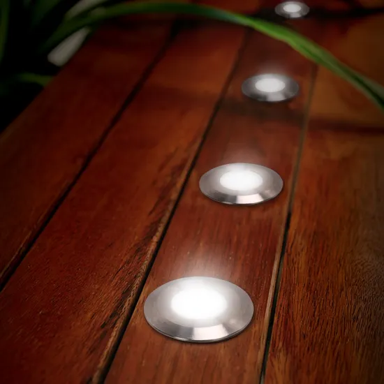 IP67 Waterproof 12V Stainless Steel Outdoor Step Lights - LED Inground Deck Lighting