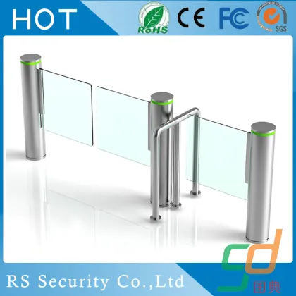 Pedestrian Metro Station Glass Turnstile Software
