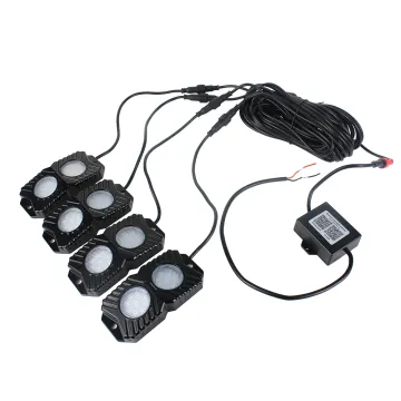 Newest Bluetooth Controller RGB LED Lighting - 4 RGB LED Rock Light & Work Light