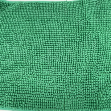 Anti Skidding Green Chenille Bathroom Mats
