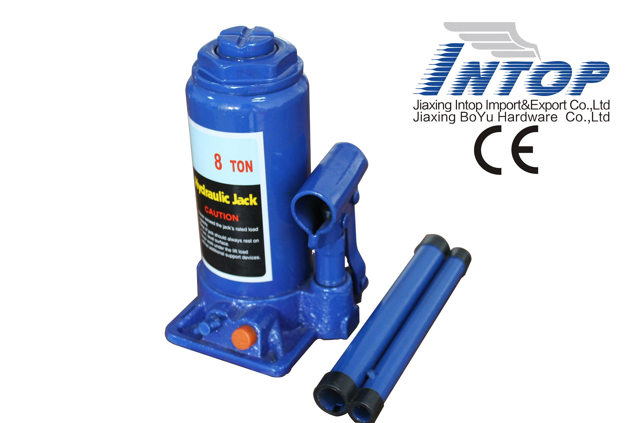 Hydraulic Bottle Jack With Safety Valve 8ton, High Quality Hydraulic