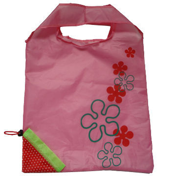 Promotional foldable shopping bag, made of polyester