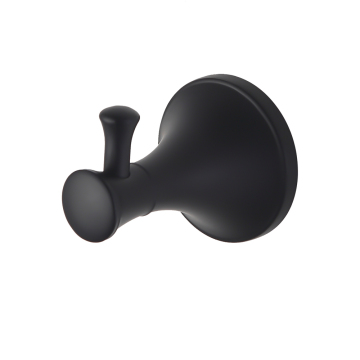Single Robe Hook Bathroom Bedroom Hotel Matt Black Round Brass Robe Hooks Hanging Towel Coat Clothes Robe Hook