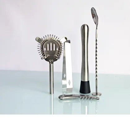 Factory Direct Customizable Stainless Steel Cocktail Shaker Barware Set