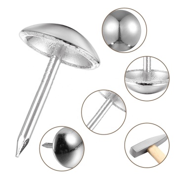Antique Round Thumb Push Pins Silver Tone for Furniture Upholstery