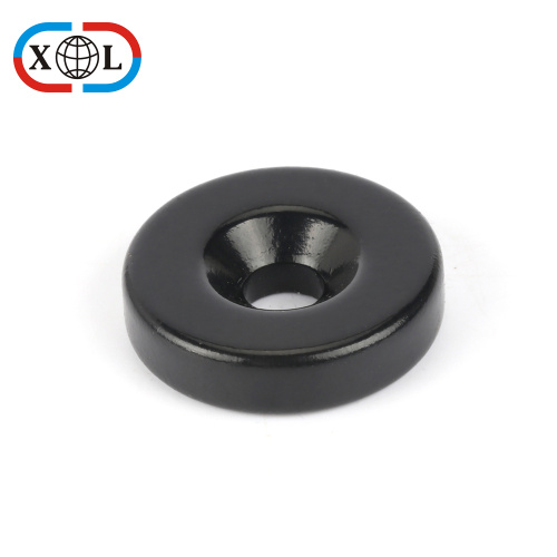 Strong black epoxy countersunk hole magnet for sale