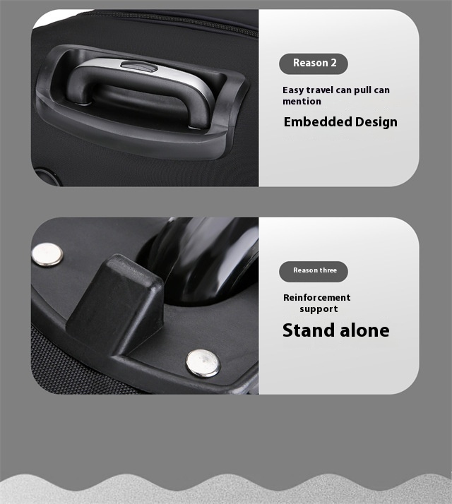 Oxford Cloth Foldable Travel Trolley Bag