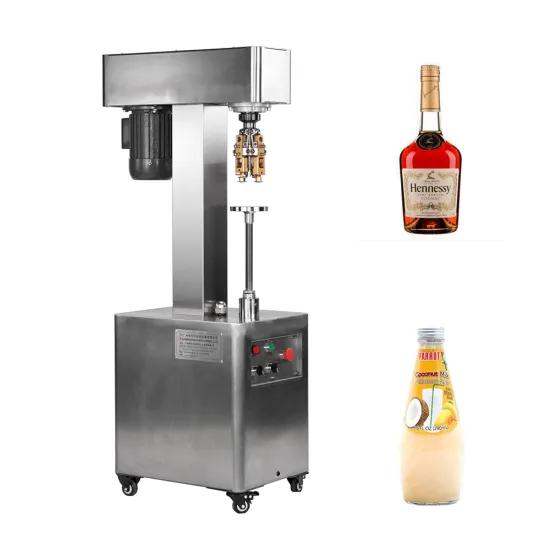 Semi Automatic Capper Machine for Juice Glass Bottles with Aluminum ROPP Caps