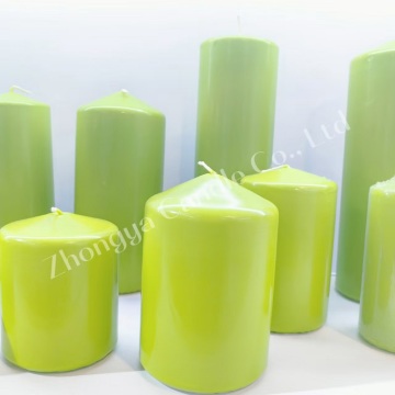 Colorful Pillar Candles Home Decoration with Custom Labels