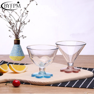Customized Logo Color 180ml Food Grade Acrylic Wine Glass