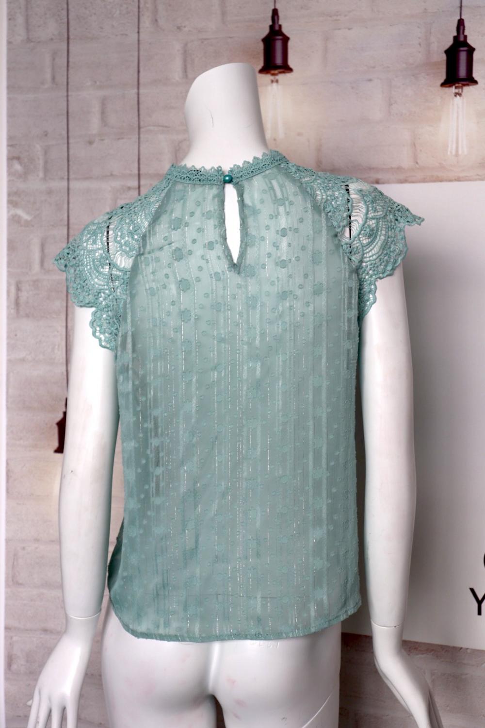 Comfortable Cut Flower Lace Pullover