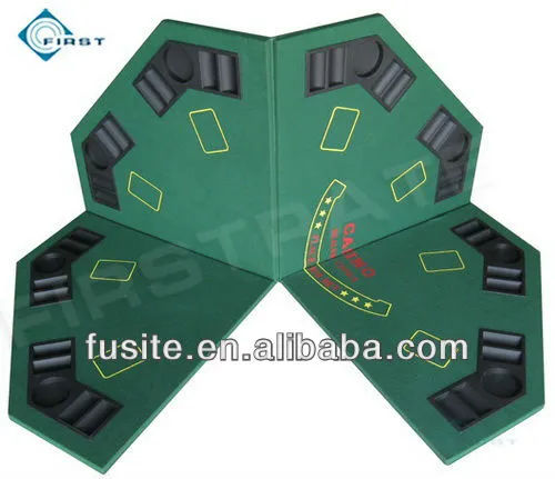 Folding Octagonal Blackjack Poker Table Top