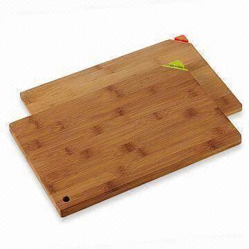 2-in-1 Bamboo Chopping Blocks with Sharpener, Measures 33 x 22 x 1.2cm