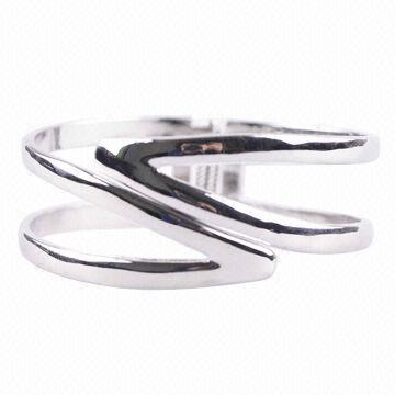 Smooth Casting Hinge Cuff, Silver Plated, Gold Color, Available in Stock