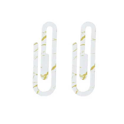 Kawaii Marble Mini Metal Paper Clips for Stationery