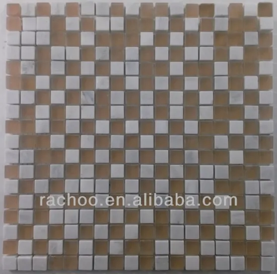 Rachoo crystal glass mix marble mosaic
