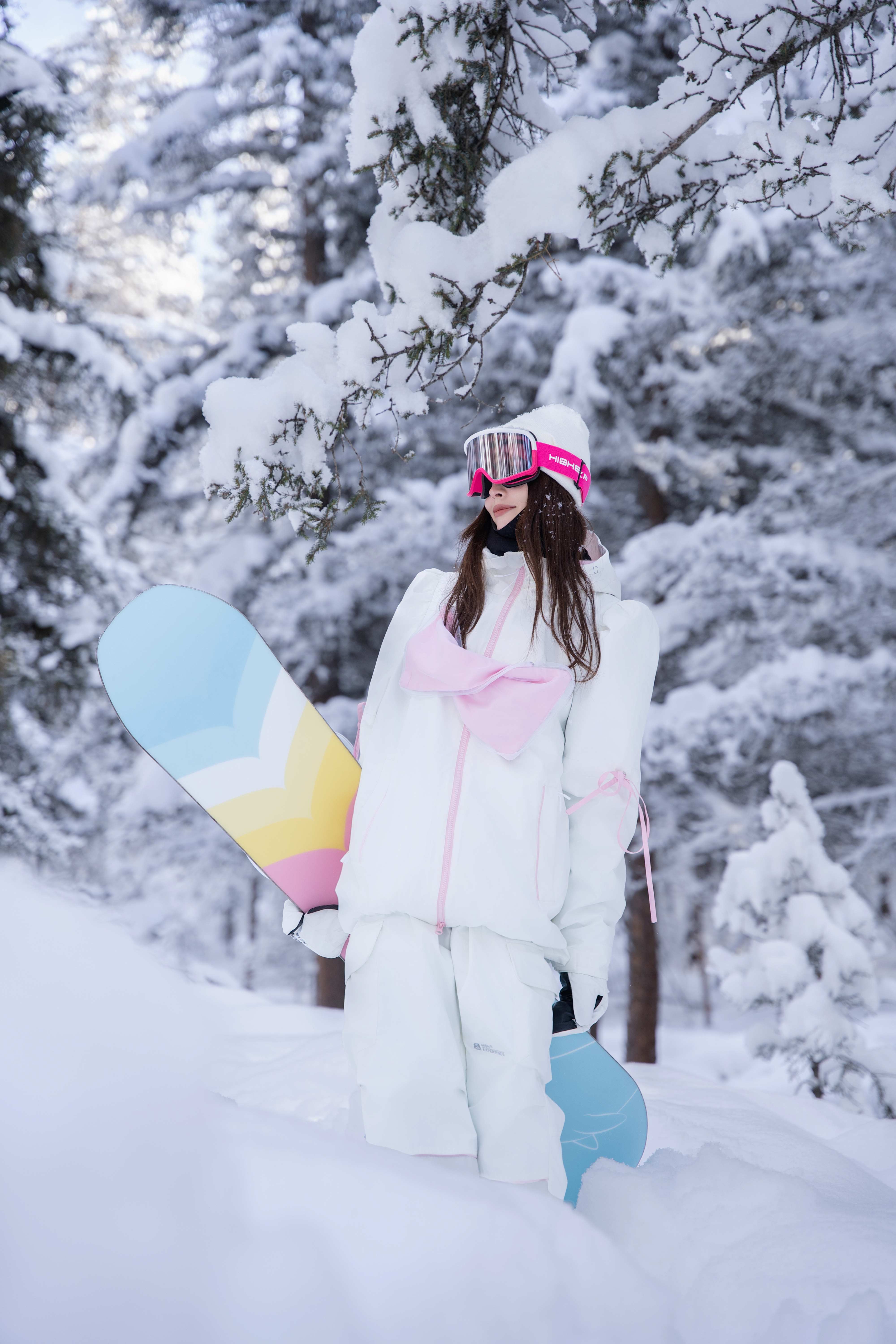 Women waterproof sweet single and double snowboard jacket