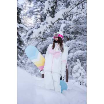 Women waterproof sweet single and double snowboard jacket