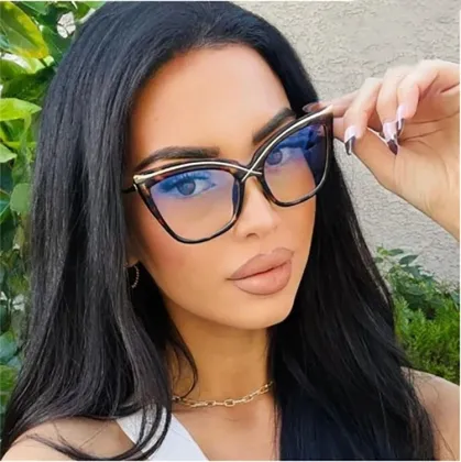 Large Frame Cat Eye Anti-Blue Light Glasses for Women