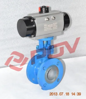 Hard metal eccentric flange wafer pneumatic STL sealing butterfly valve