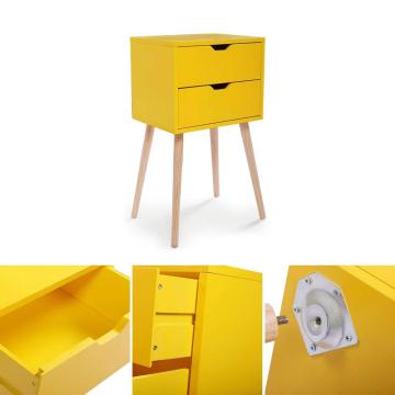 Customized Cheap Yellow Nightstands Side Table Nightstand