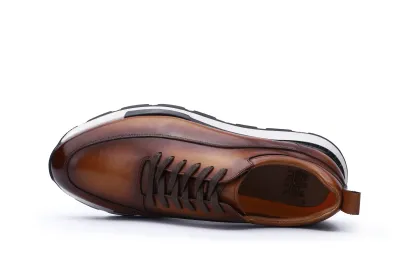 Men′ S Sneaker Running Leather Casual Shoes