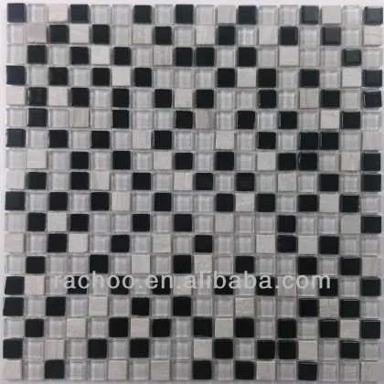 Rachoo glass mosaic mix stone crystal mosaic