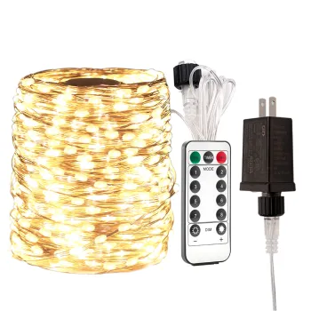 Waterproof Outdoor Copper Fairy Lights with Remote Control for Bedroom, Wedding, and Christmas Decor