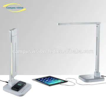 2014 new product rechargeable LED table desk lamp with qi wireless charger for mobile phone usb charger