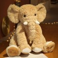 Cute sitting posture realistic plush elephant toy