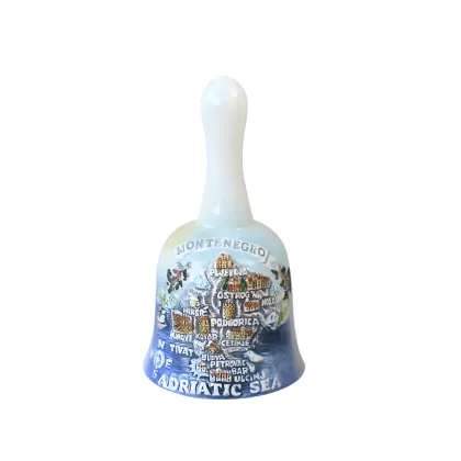 Ceramic Dinner Bell Souvenir Gift - Montenegro Travel Bell