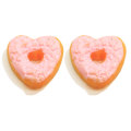 18*18mm Heart Shape Resin Charms Flatback Food Ornament for Children Doll House Decoration