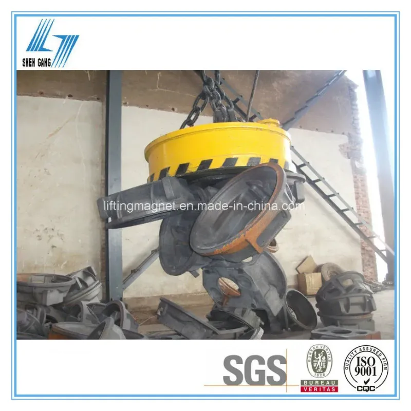 2 Ton Circular EOT Crane Electro Lifting Magnet for Steel Scrap