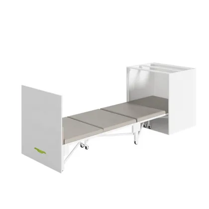 Invisible Foldable Nap Bed: Combining a Single Pull-Out Nap Space with a Retractable Cabinet