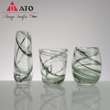 Round cloudy pattern goblet tabletop wine glass set