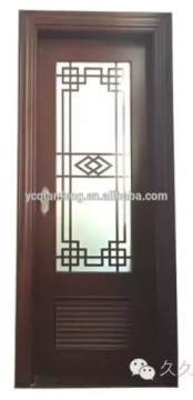 Luxury Solid wood door made of Sapele wood for toilet