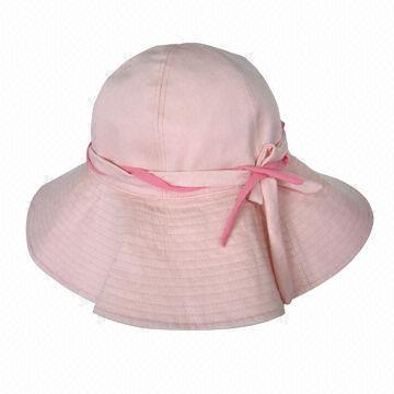 Light pink fishing hat, customized logos or designs are accepted