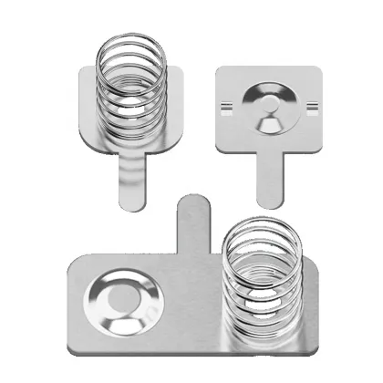 Custom Steel Electrical AA Battery Contacts with Nickel Plated Spring for Electric Switches and Contacts
