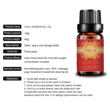 High Quality Massageorganic chili essential Oil slimming oil