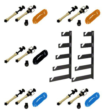 Manual Wall Mount Backdrop System with 5 Rollers for Background Support