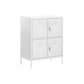 White Steel Office Cupboards Closet Cabinets