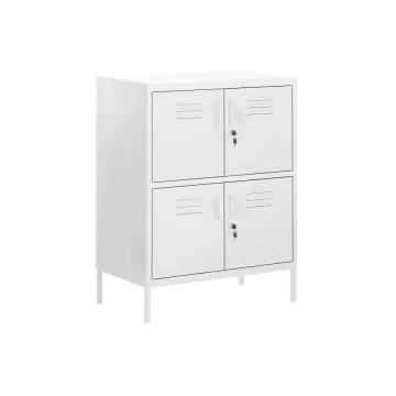 White Steel Office Cupboards Closet Cabinets