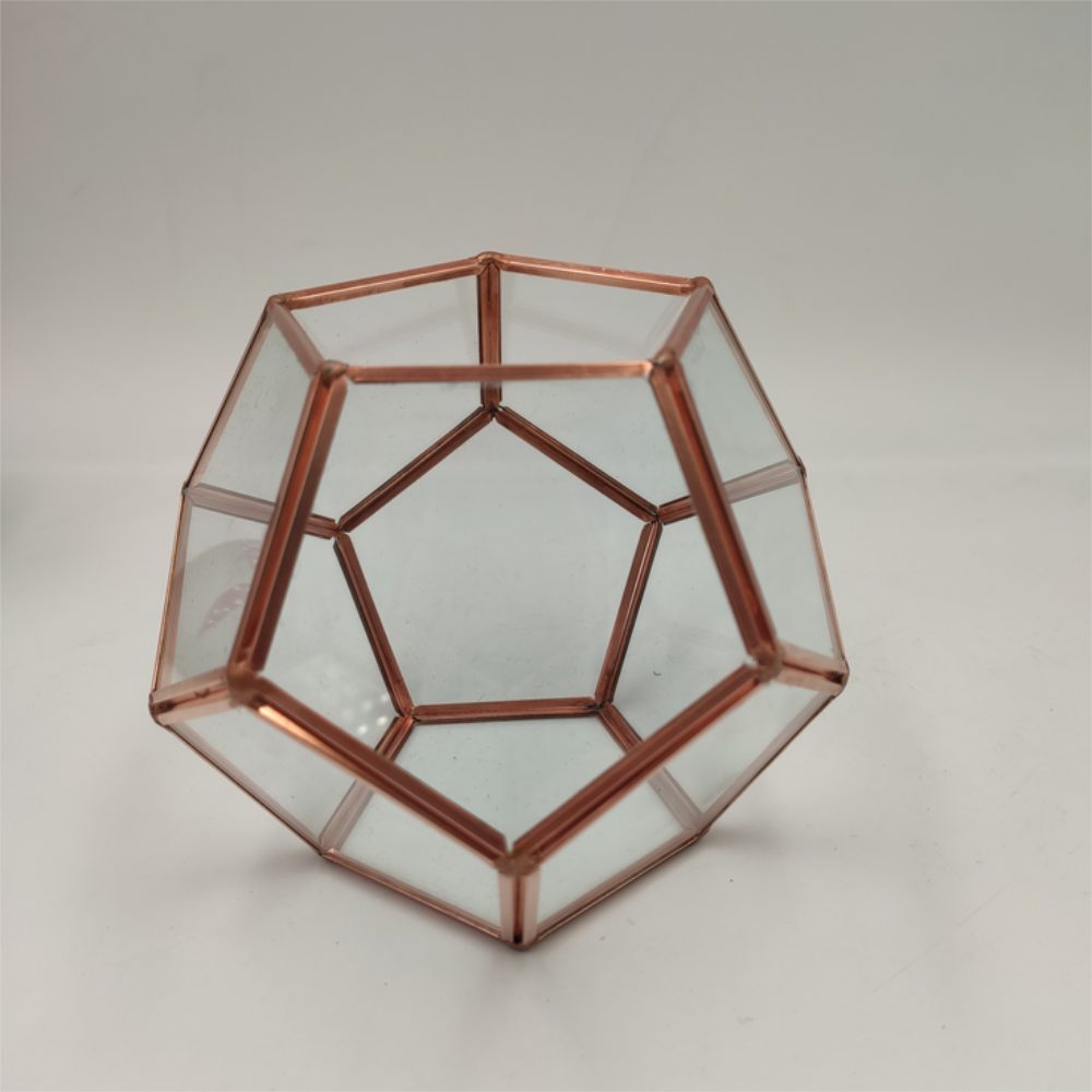 Delicate Polyhedron Glass Vase