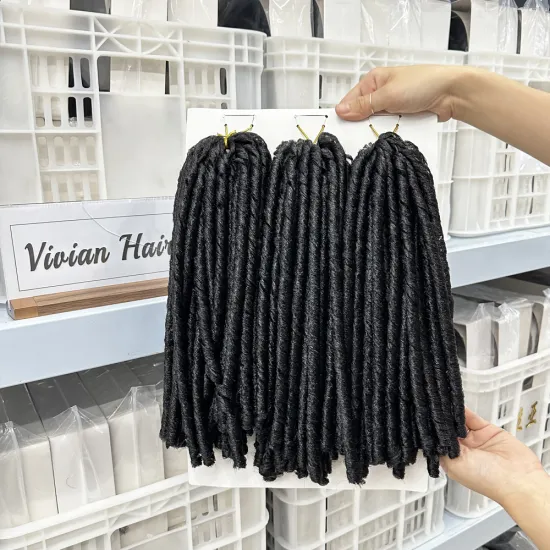 Wholesale 14-inch 3x Soft Dread Locs by Cabelo Nina Softex - Pack of 45 Strands in Black Color