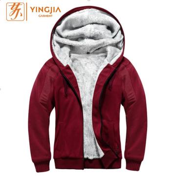 Winter Herrenmode einfarbig mit Kapuze Sweatshirt Mantel