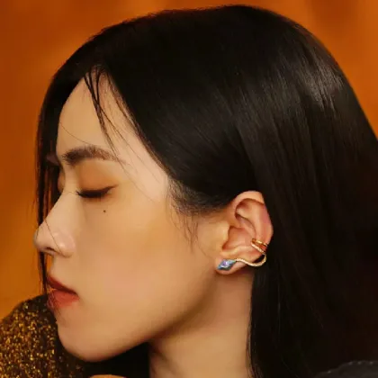 "Golden Dynasty" Designed Earrings Applied