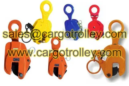 Steel plate clamps for lifting and rigging works