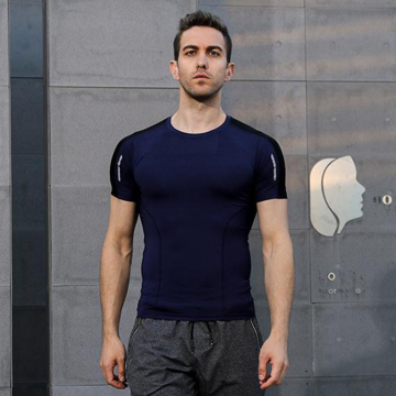 Men Bodybuilding Compression Short Sleeve T Shirts