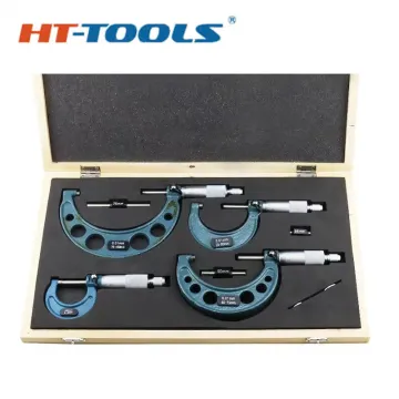 High Accuracy Stainless Steel Customized Outside Micrometers Sets: 0-100mm & 0-150mm Precision Measuring Tools